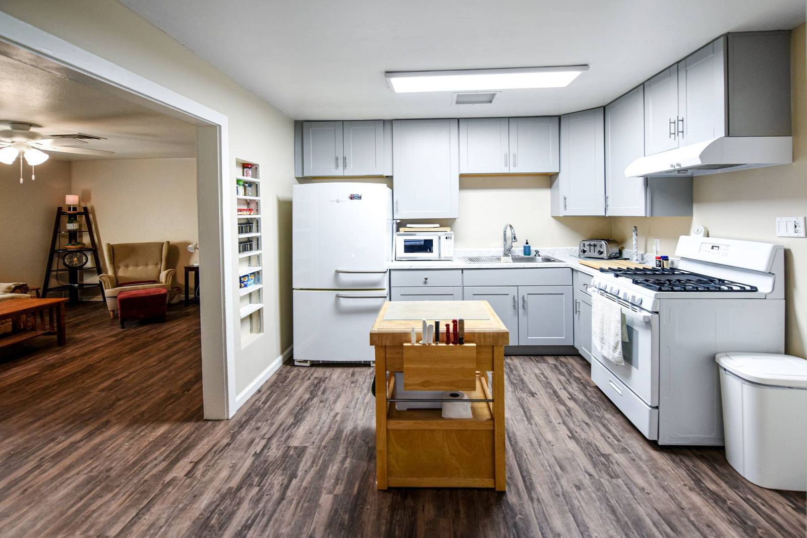 Living area and kitchen at 943 N Haskins Terrace