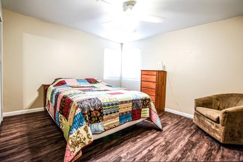 Bedroom with sitting area