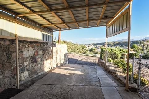Covered patio with views